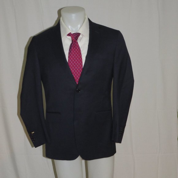 Fendi Solid Navy Blue Two Button Blazer 38R NWT - Picture 2 of 12